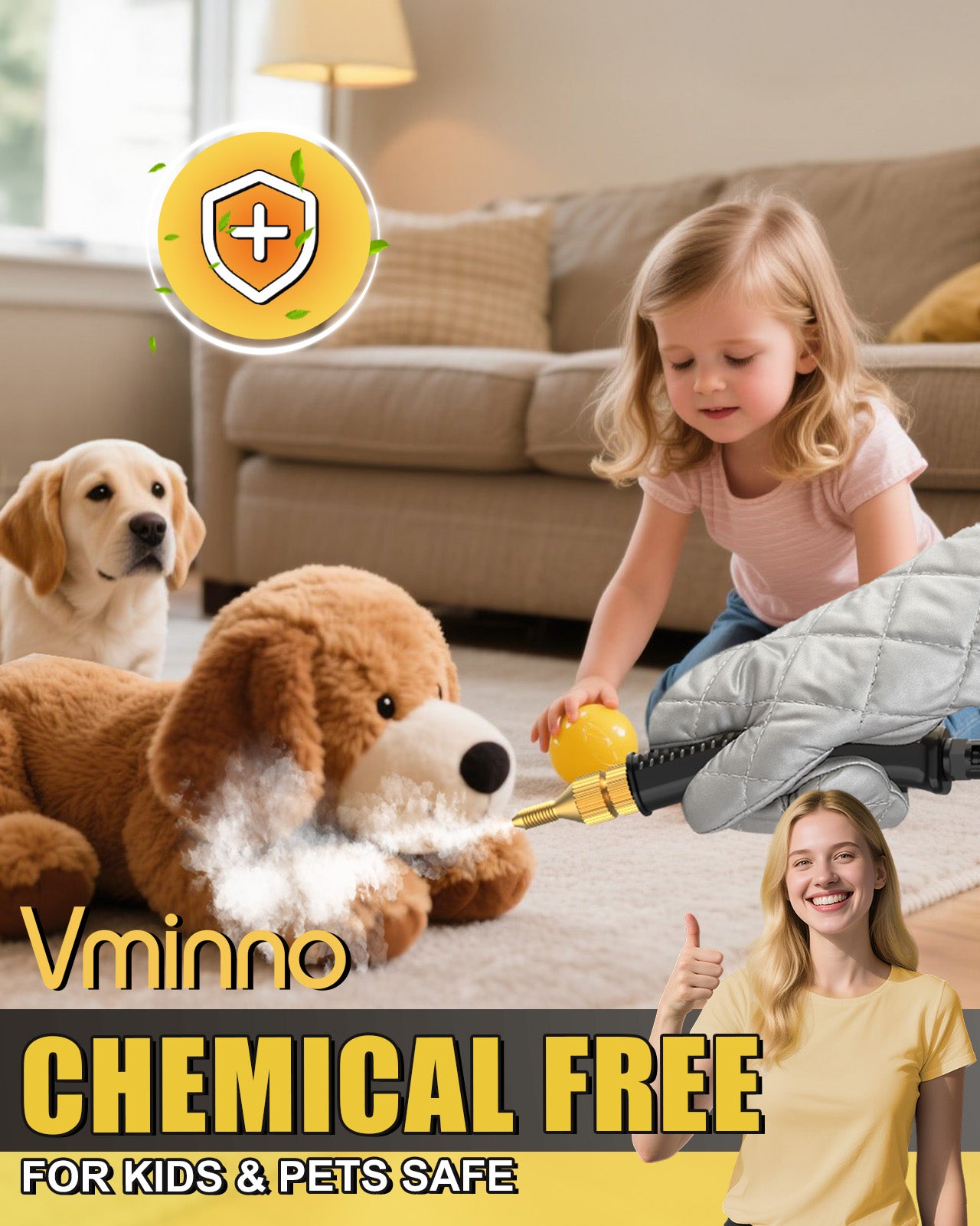 Pressurized Handheld Steam Cleaner For Home Use with 8 Cleaning Tools Steamer for Cleaning Car Bathroom Upholstery Grout Floor, 15s Rapid Heating Up, 6-Gears Steam Adjustable, 1200ML